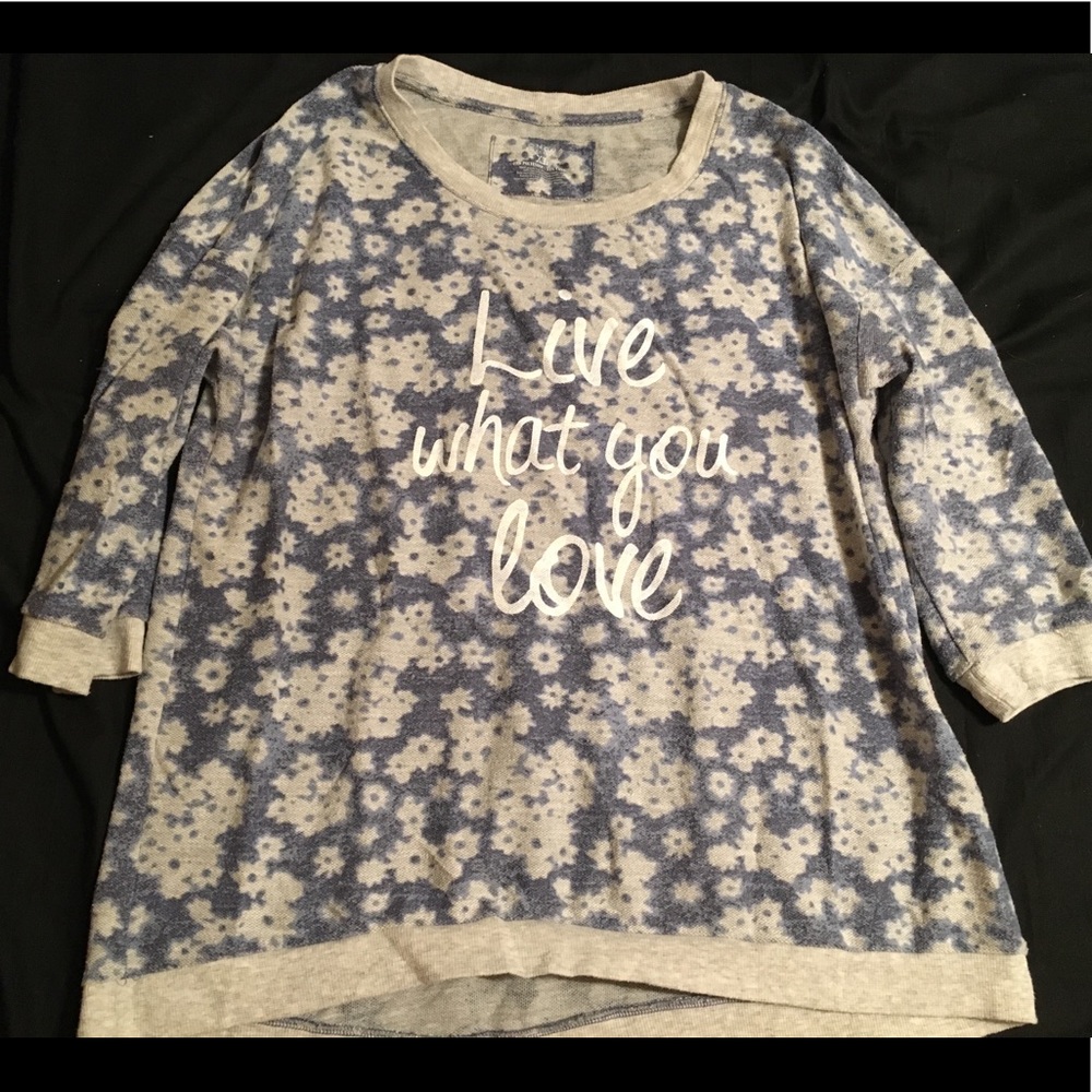 “Live What You Love” 3/4 Sleeve Sweater
